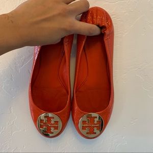 Tory Burch flats in orange